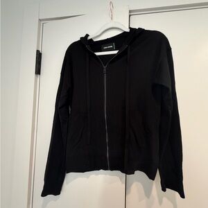 Zadig & Voltaire Black Zip-Up Hoodie